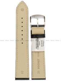 Pasek skórzany do zegarka - Rochet Leeds 6130701 - 20 mm - Czarny