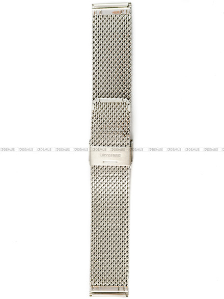 Bransoleta mesh do zegarka - BMS03.22.Z-GSP - 22 mm - z zabezpieczeniem - srebrna