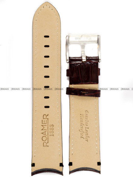 Pasek skórzany do zegarka Roamer - 513821 41 25 05 - 22 mm  - bez klamerki 