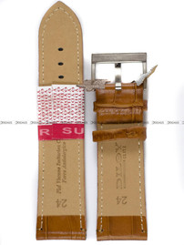 Skórzany pasek do zegarka Diloy 361.24.3, 24 mm, Brązowy