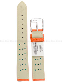Pasek skórzany do zegarka - Rochet Buffalo 5020519 - 16 mm - Pomarańczowy