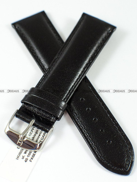 Skórzany pasek do zegarka Horido 0158.01.22S, 22 mm, Czarny