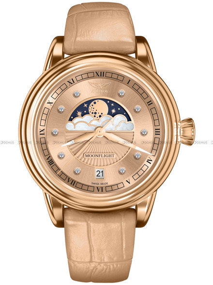 Zegarek Damski Aviator Douglas MoonFlight Diamonds Edition V.1.33.2.383.4