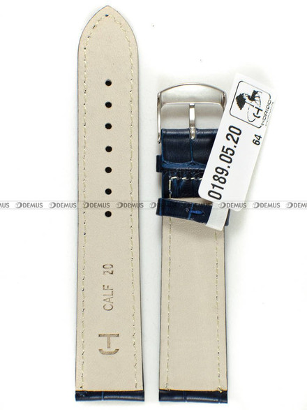 Skórzany pasek do zegarka Horido 0189.05.20S, 20 mm, Niebieski