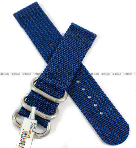 Pasek Bawełniany do zegarka - Fluco Cotton 760M-06-22 - 22 mm