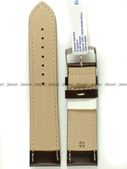 Skórzany pasek do zegarka Morellato A01X4937C23032CR22, 22 mm, Brązowy