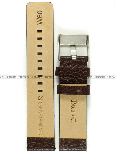 Skórzany pasek do zegarka Pacific W60.22.2, 22 mm, Brązowy