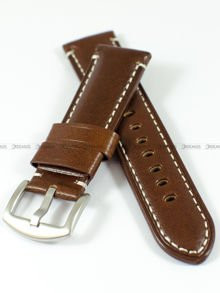 Skórzany pasek do zegarka Tekla PT49.24.2.7, 24 mm, Brązowy