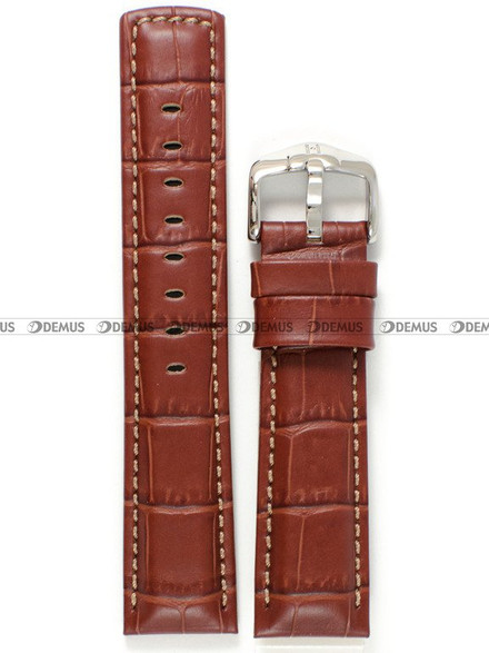 Skórzany pasek do zegarka Hirsch 02528070-2-22, 22 mm, Brązowy