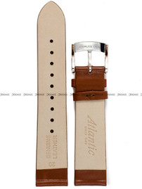 Pasek do zegarka skórzany Atlantic - PA ATL SKORA BRAZ JASNY GLADKI-M 20S - 20 mm