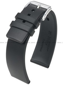 Kauczukowy pasek do zegarka Hirsch 40538850-2-22, 22 mm, Czarny