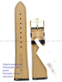 Pasek skórzany z aligatora do zegarka - Hirsch London 04207159-1-20 - 20 mm - Zwężany