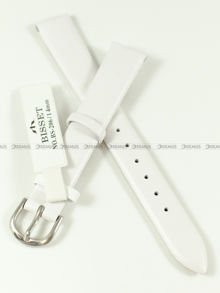 Skórzany pasek do zegarka Bisset BS-206-14-7, 14 mm, Biały