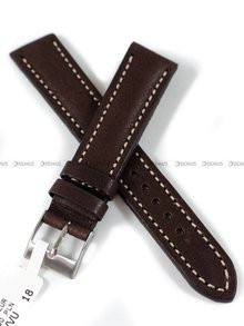 Skórzany pasek do zegarka LAVVU LSRUC18, 18 mm, Brązowy