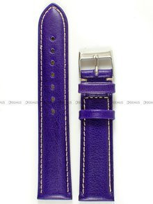 Skórzany pasek do zegarka Tekla PT24.20.6.1, 20 mm, Fioletowy