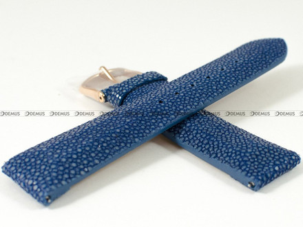 Pasek Undine ze skóry płaszczki do zegarka Vostok Europe - 20 mm niebieski RG
