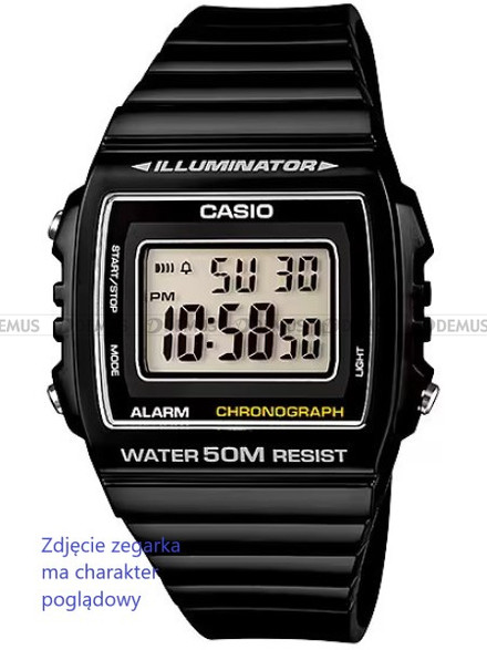 Pasek z tworzywa do zegarków Casio W-215H - 18 mm