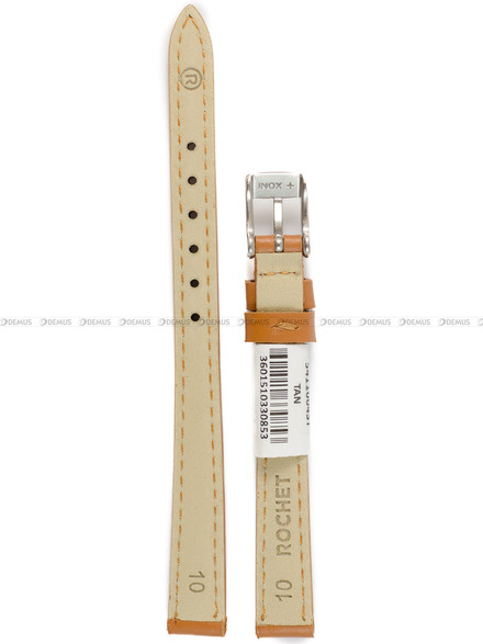 Pasek skórzany do zegarka - Rochet Miami 5411004ST - 10 mm - Brązowy