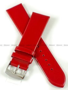 Skórzany pasek do zegarka Horido 0504.06.22S, 22 mm, Czerwony