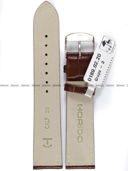 Skórzany pasek do zegarka Horido 0189.02.20S, 20 mm, Brązowy