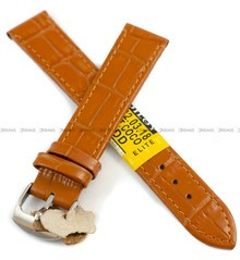 Skórzany pasek do zegarka Diloy 402.18.3, 18 mm, Brązowy