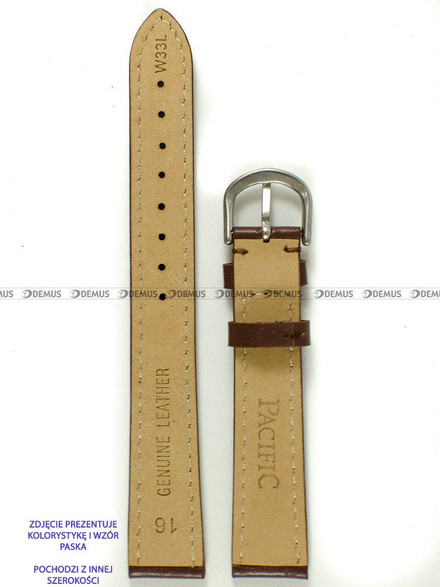 Skórzany pasek do zegarka Pacific W33L.12.2.2, 12 mm, Brązowy