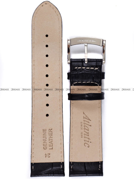 Pasek do zegarka skórzany Atlantic - PA ATL SKORA CZAR KROK-M 24S - 24 mm