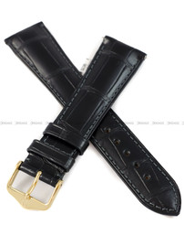 Pasek skórzany z aligatora do zegarka - Hirsch London 04207059-1-22 - 22 mm - Zwężany