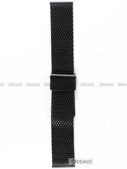 Metalowa bransoleta do zegarka Chermond BRB1-22, 22 mm, Czarna