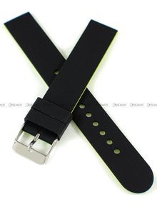 Silikonowy pasek do zegarka Chermond PG11.18.1.3, 18 mm, Czarny, Zielony