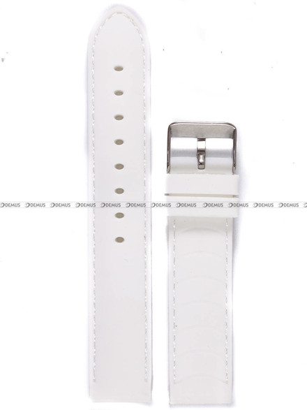 Silikonowy pasek do zegarka Chermond PG1.20.7.7.1, 20 mm, Biały