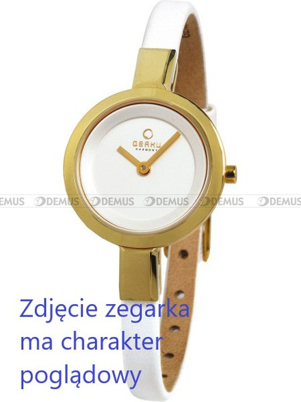 Skórzany pasek do zegarka Obaku V129LGIRW, 6 mm, Biały