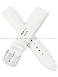 Pasek skórzany do zegarka - Rochet Buffalo 5020702 - 20 mm - Biały