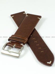 Skórzany pasek do zegarka Tekla PT47.24.2.7, 24 mm, Brązowy