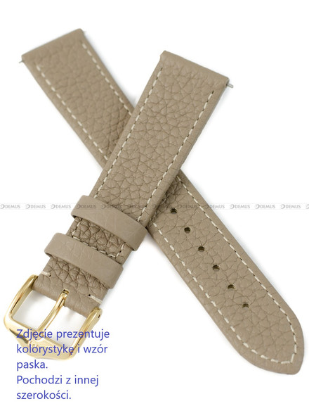 Pasek skórzany z do zegarka - Hirsch Bologna 01802037-1-19 - 19 mm