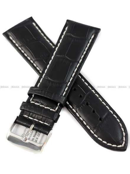 Skórzany pasek do zegarka Horido 0182.01.24S, 24 mm, Czarny