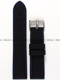 Silikonowy pasek do zegarka Chermond PG9.22.1.2, 22 mm, Czarny