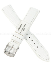 Pasek skórzany do zegarka - Rochet Charleston 5491602ST - 16 mm - Biały