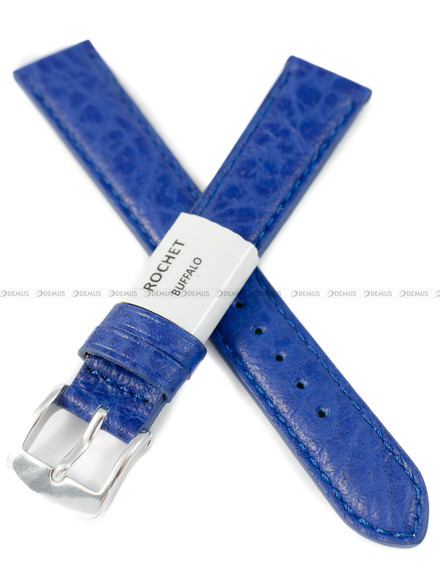 Pasek skórzany do zegarka - Rochet Buffalo 5020512 - 16 mm - Niebieski