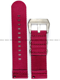 Pasek nylonowy do zegarka Balticus Deep Water Czerwony - 24 mm