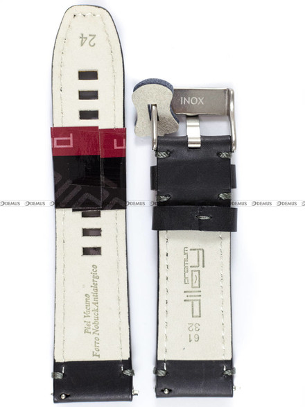 Pasek skórzany do zegarka - Diloy 414.24.1 - 24 mm