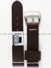 Skórzany pasek do zegarka Diloy 392.20.2, 20 mm, Brązowy