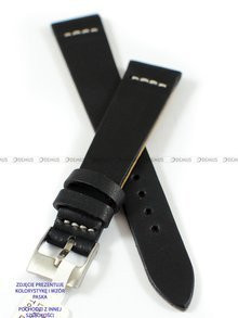 Skórzany pasek do zegarka LAVVU LSVUB20, 20 mm, Czarny