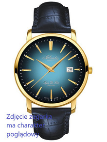 Pasek skórzany do zegarka Atlantic 64751, 64351, 64352 - L64751 - 22 mm