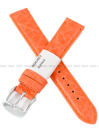 Pasek skórzany do zegarka - Rochet Buffalo 5020519 - 16 mm - Pomarańczowy
