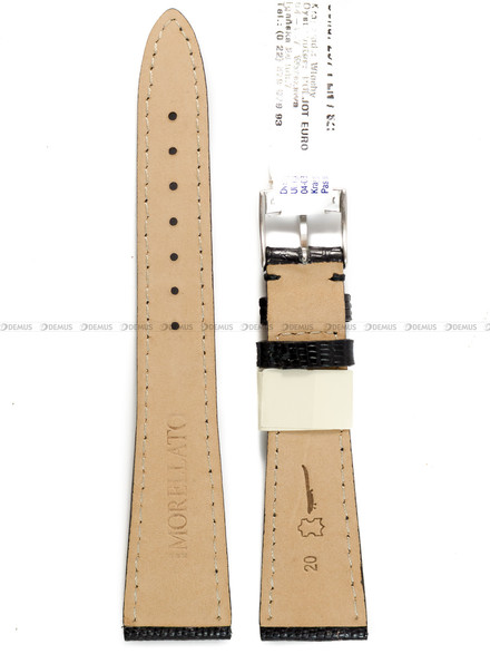 Pasek skórzany z jaszczurki do zegarka - Morellato Classico Cucito Tejus A01U2213041019CR20 - 20 mm