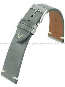 Skórzany pasek do zegarka Horido 9450.07.24S, 24 mm, Szary