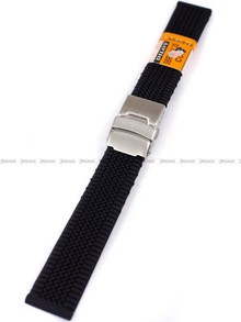 Poliuretanowy pasek do zegarka Diloy SBR30.20.1, 20 mm, Czarny