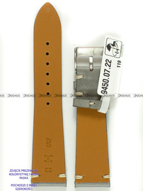 Skórzany pasek do zegarka Horido 9450.07.24S, 24 mm, Szary