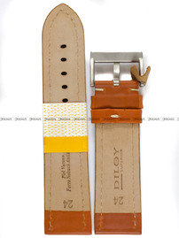 Skórzany pasek do zegarka Diloy 377EA.24.8, 24 mm, Brązowy